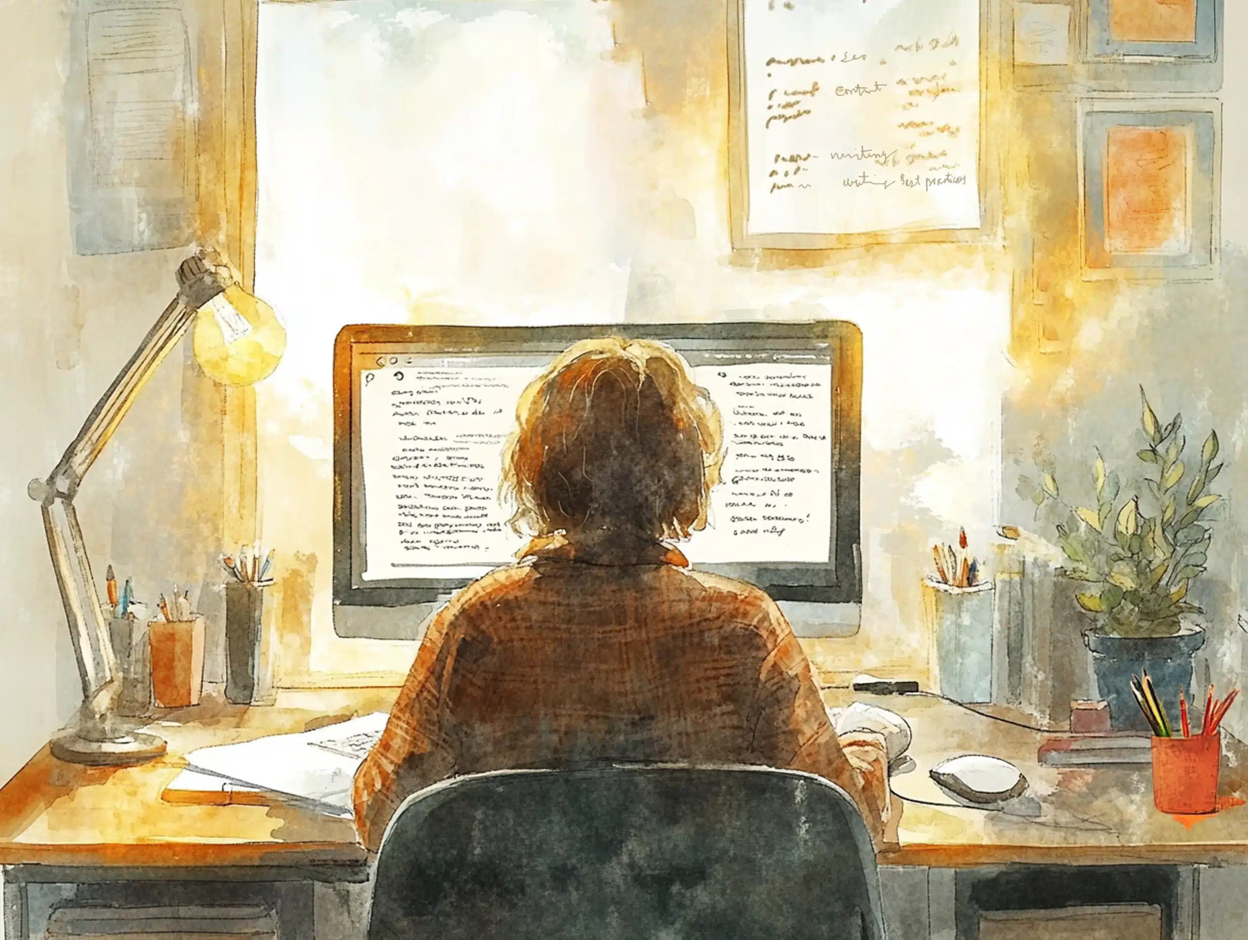 Freelance content writer working remotely on laptop from home in 2025
